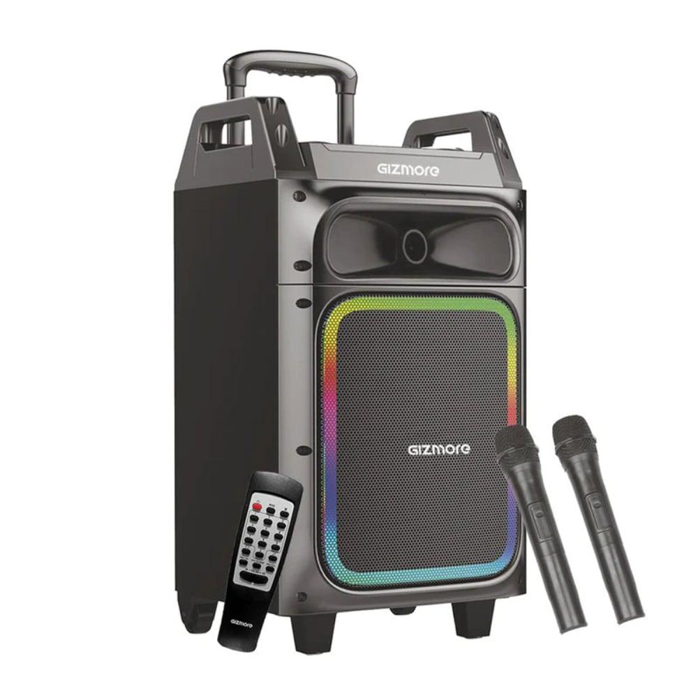 GIZmore T5000 Pro 80 Watts Trolley Party Speaker with Dual Wireless MIC