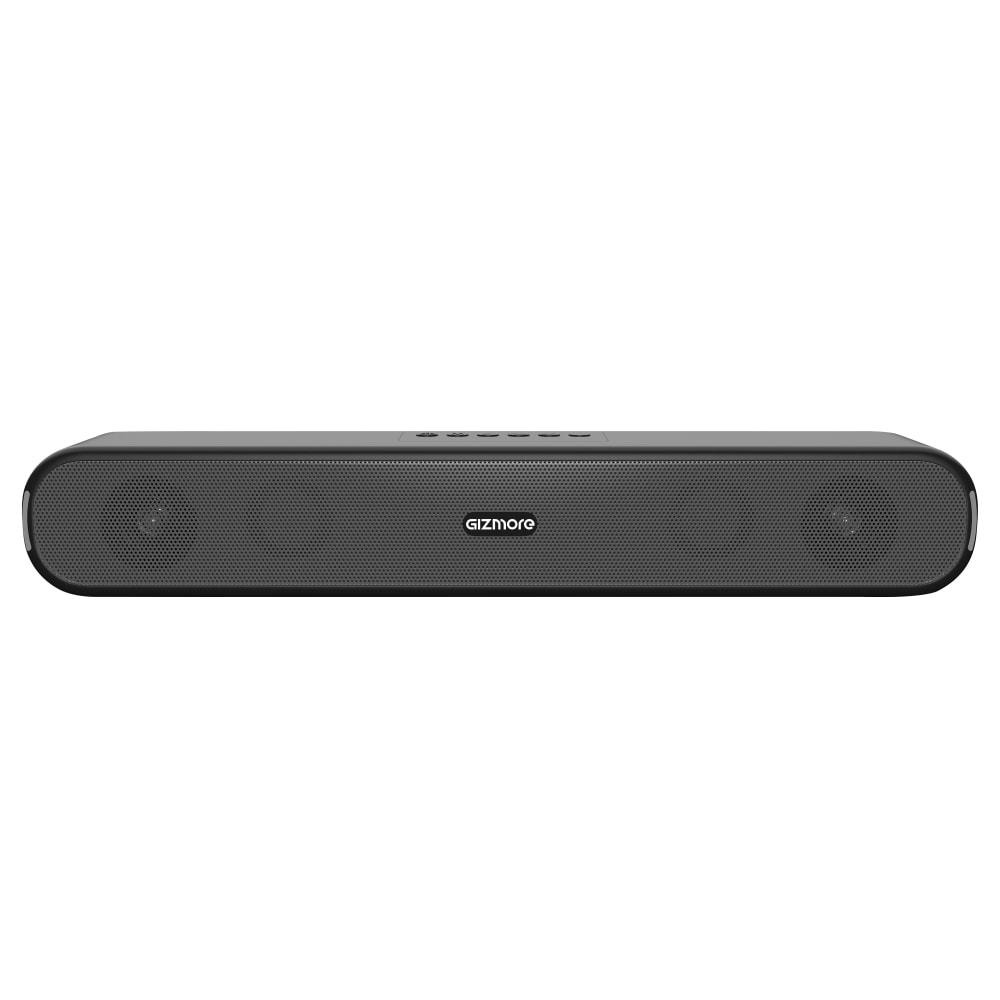 GIZMORE 1600Ultra 16 W RMS Bluetooth Soundbar Upto 10 Hours Playtime with TWS Function, Multi Connectivity BT v5.3, AUX, USB, SD Card