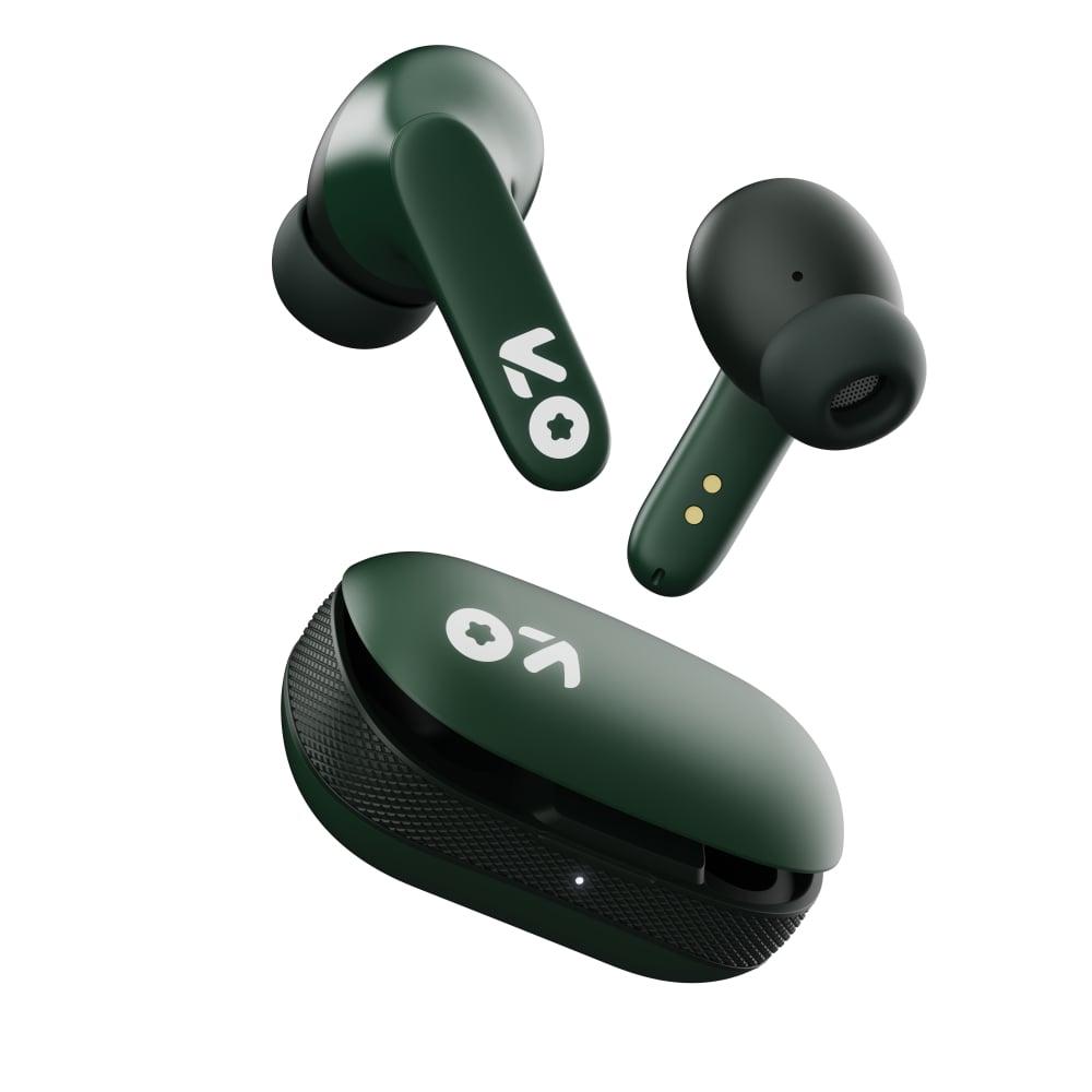 GOBOULT TWS Y1 True Wireless Earbuds with ZEN Tech ENC Dual Mics, 50 Hours Playtime, Rich Bass BoomX Technology and IPX5 Water Resistant (Green)
