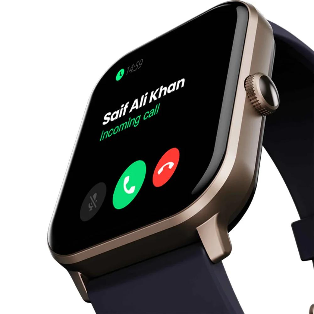 GOBOULT Drift+ Bluetooth Smartwatch with Stunning 4.69 cm (1.85 inch) HD 500 Nits Screen, BT Calling, Health Monitoring, Mini-Games and AI Assistant Support, Denim Blue