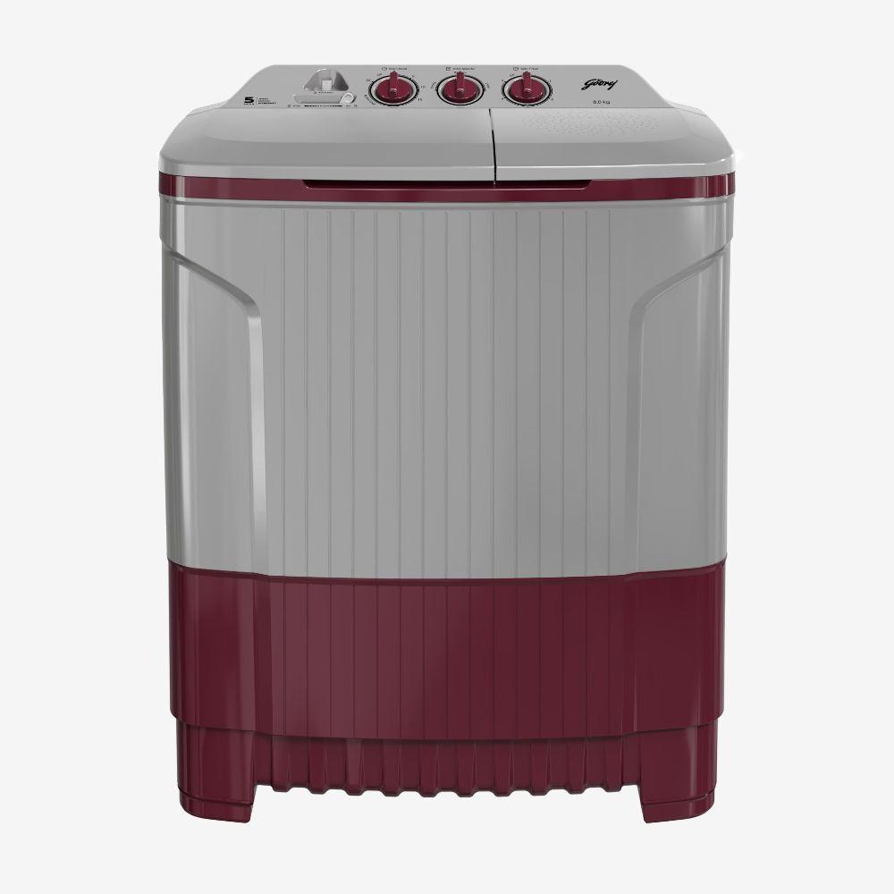 Godrej 8 Kg Top Load Semi-Automatic Washing Machine, WS ENEO PRM 80 PN2 Red Duet