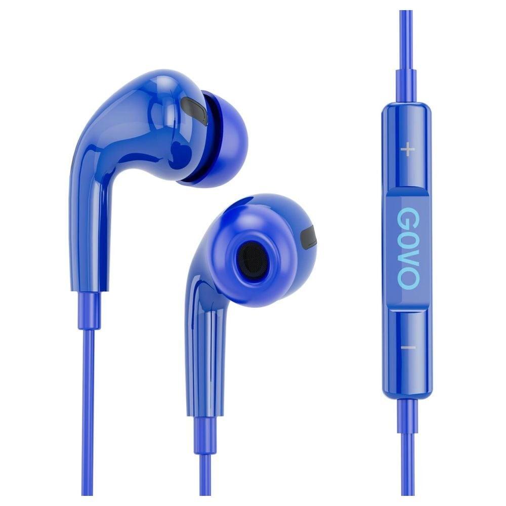 GOVO Gobass 411 Wired Earphone with Tangle Free Cable, Sapphire Blue
