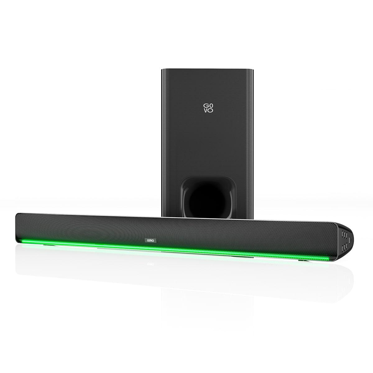 GOVO GoSurround 960W 550 W Soundbar, 2.1 Channel Home Theatre, 20.32 cm (8 inch) Subwoofer, HDMI, Opt, AUX, USB & Bluetooth, 4 Equalizer Modes, Stylish Remote & LED Display (Black)