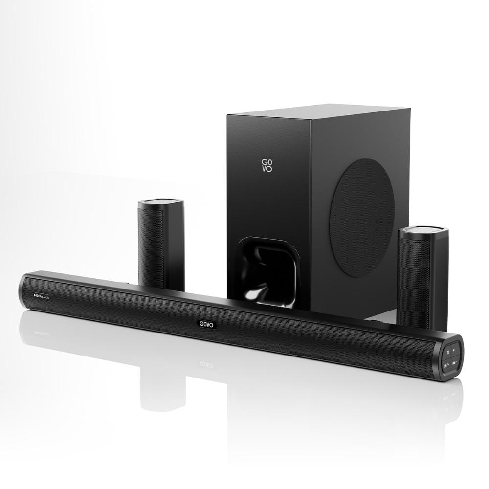 GOVO GoSurround 985 Dolby Digital, 525 W Sound bar, 5.1 Channel Home Theatre, 16.51 cm (6.5 inch) Wireless subwoofer, HDMI, OPT, AUX, USB & Bluetooth, 3 Equalizer Modes, Stylish Remote & LED Display (Black)