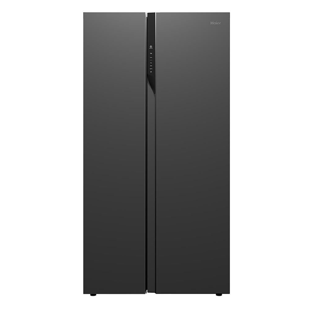 Buy Haier 570 litres Side-by-Side Refrigerator, Black Steel HRF