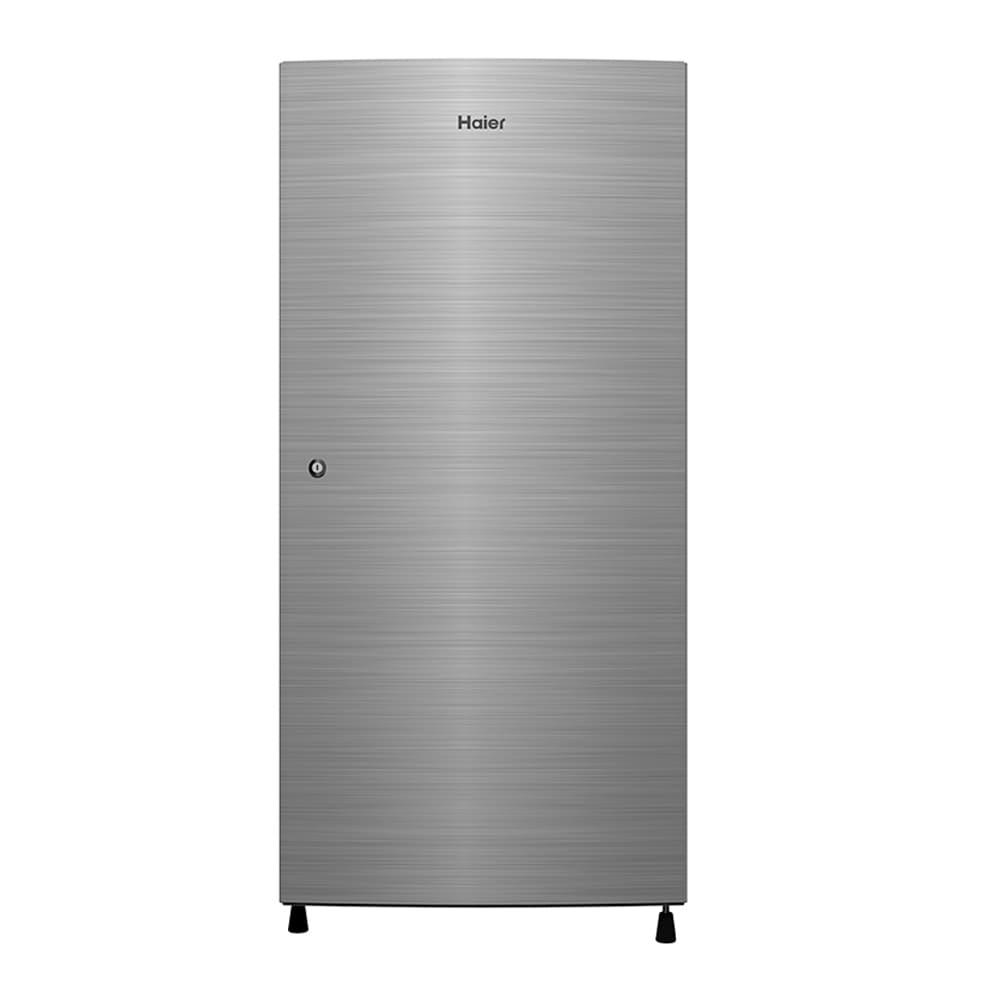 Haier 195 litres 4 Star Single Door Refrigerator, Shiny Steel HRD-1954CSS-E