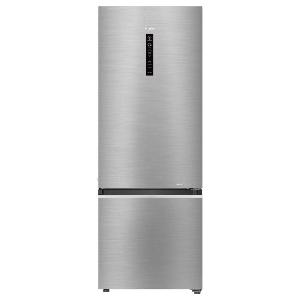 Haier 346 litre 3 star Double Door Refrigerator, Brushline Silver, HRB-3664BS-E