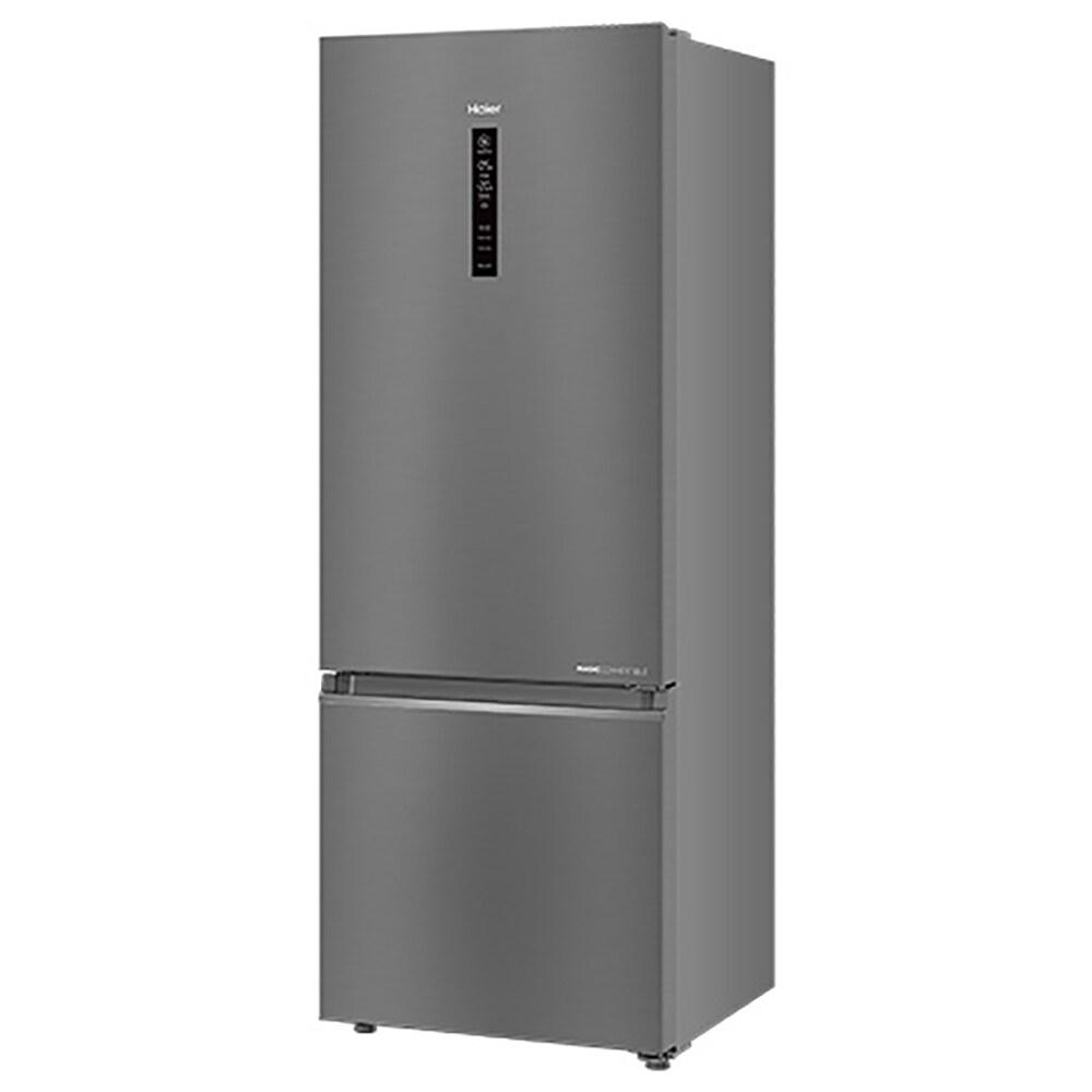 Haier 325 litres 3 Star Double Door Refrigerator, Brush line Silver HRB-3753BBS-P