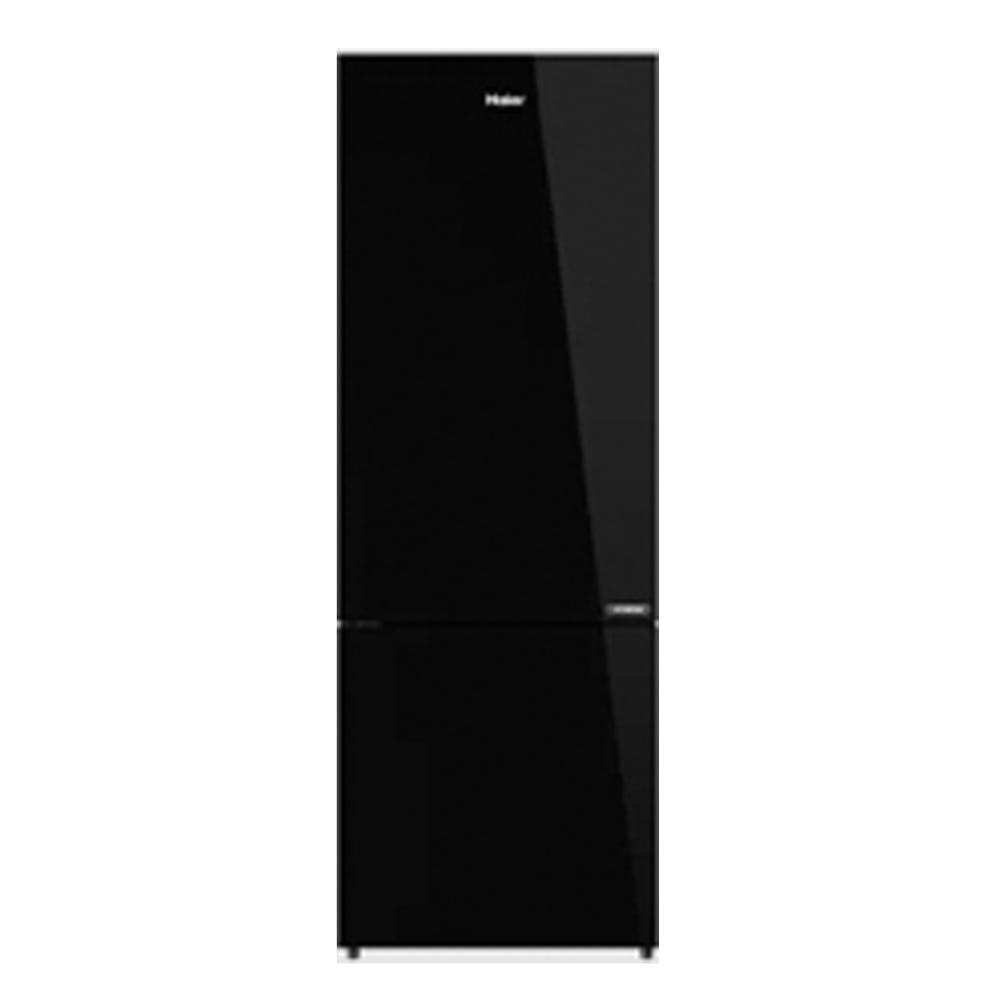 Haier 265 L 2 Star Double Door Refrigerator, Black Glass, HRB-3152PKG-P