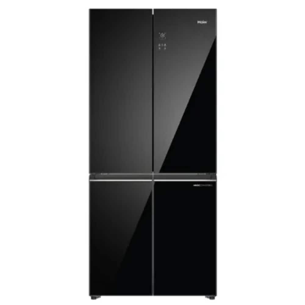 Haier 520 L 3 Star Frost Free Side by Side Convertible Refrigerator, HRB-600KGU1, Black Glass