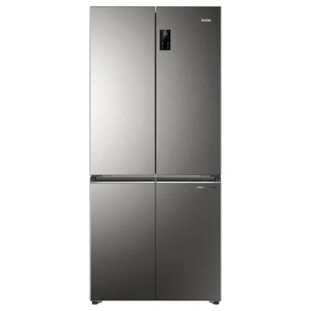 Haier 520 L, 4 Door Side by Side Refrigerator with 85% Convertible Fridge Space & Expert Inverter Technology (HRB-600IS, Inox Steel)