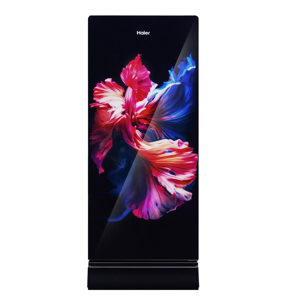 Haier 190 L 3 Star Single Door Refrigerator (HRD-2113PWGA-N, Wave Glass)