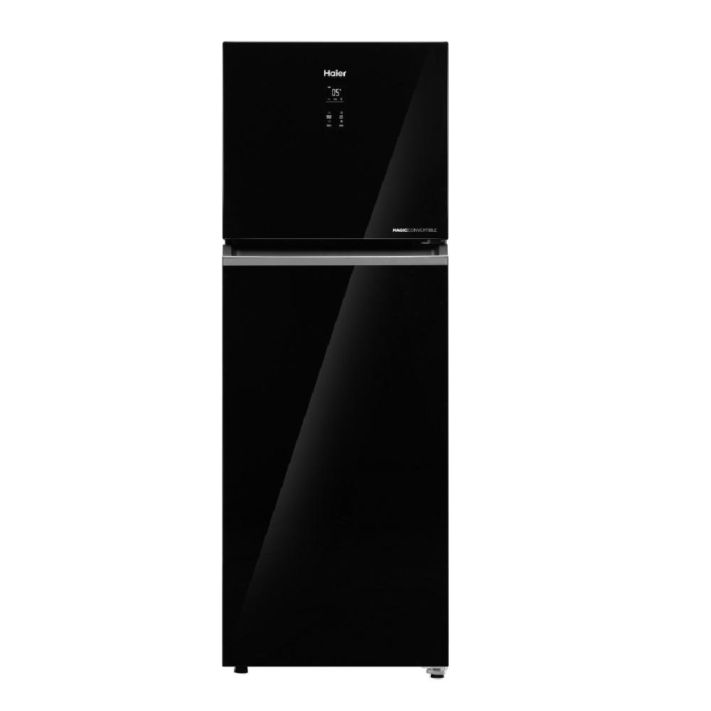 Haier 358 L 2 Star Double Door Refrigerator (HRF-4082PLKGA-P, Black Glass)