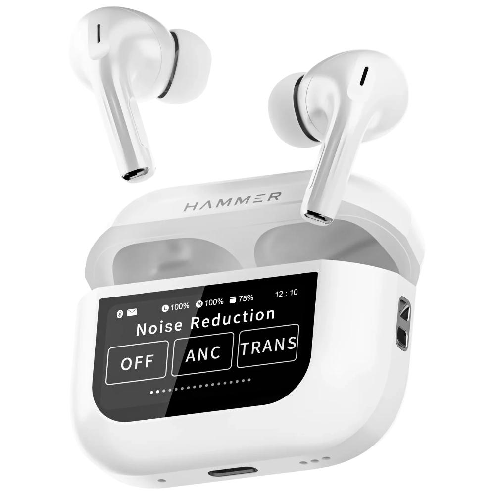 Hammer Screen TWS Headphone, White
