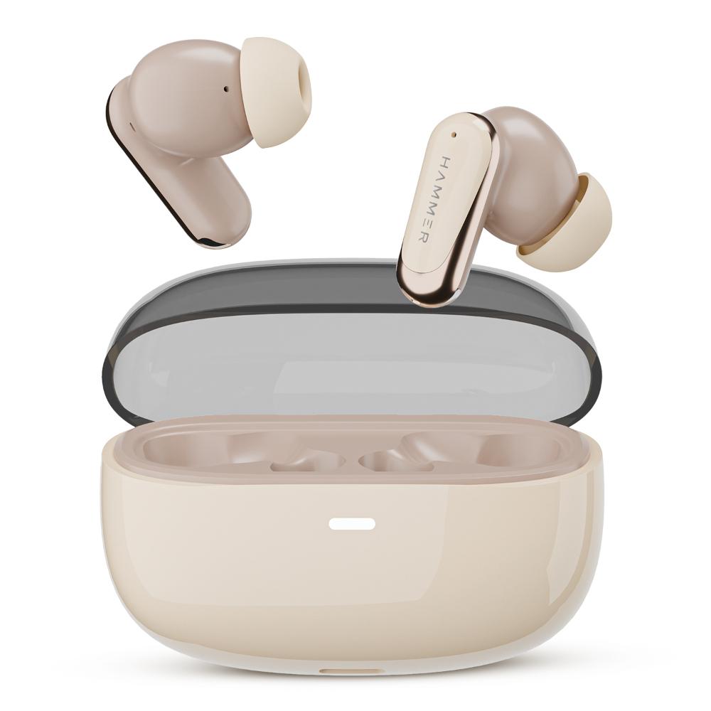 Hammer Aura TWS ANC Earbuds, Beige
