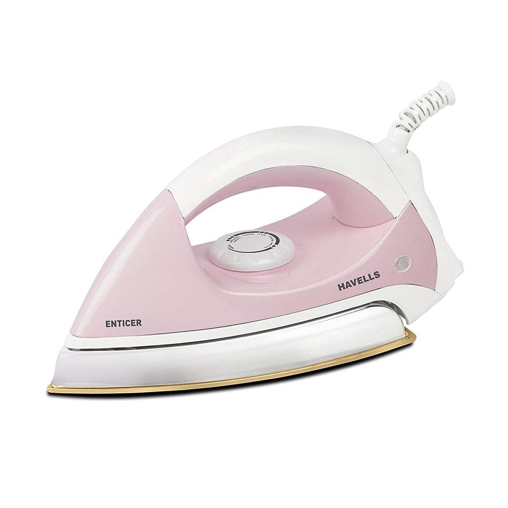 Havells Enticer, 1000W, Dry Iron, 360 degree Swivel, Rose Pink