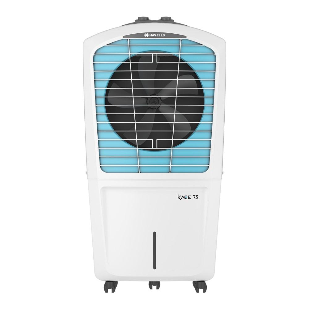 Havells Kace 75 GHRACAMF220 Desert Air Cooler with 75 Litres Capacity, White and Blue