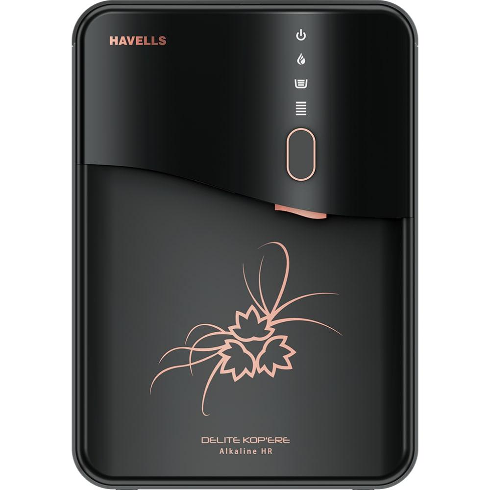 Havells Delite Kopere 6.5 L RO + UV + Alkaline + HR Water Purifier, Black