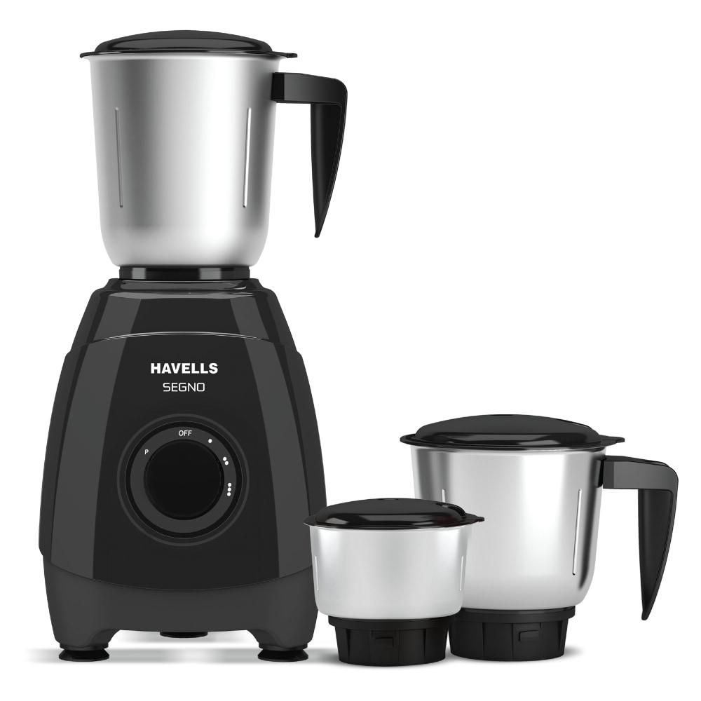Havells Segno Plus, 550 Watts Mixer with 3 Jar, Black