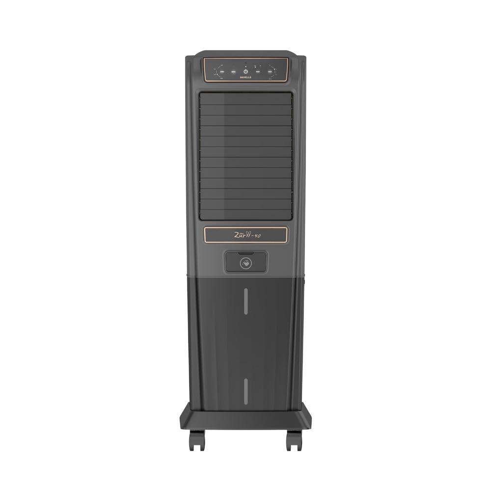 Havells Zurii 40 Tower Cooler, 40 L, Black & Grey