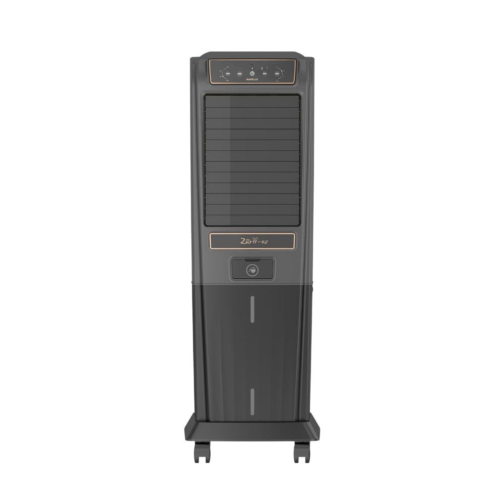 Havells Zurii 40 Tower Cooler, 40 L, Black & Grey