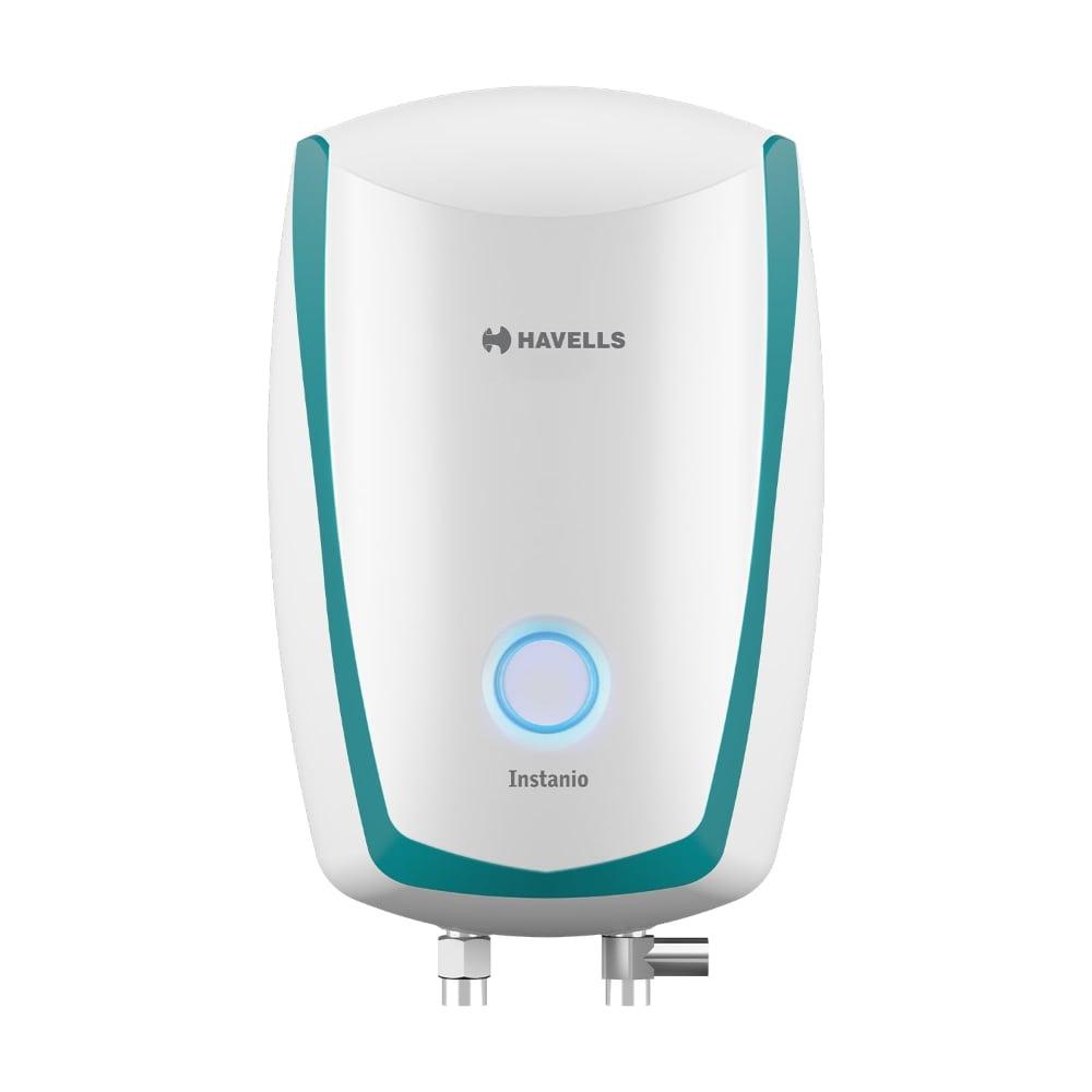 Havells Instanio Prime 3 Litres Instant Water Heater (Geyser), 3000 W Power, Heavy Duty Heating Element, High Working Pressure 0.8 MPa, Fire Retardant Power Cord (White Blue)
