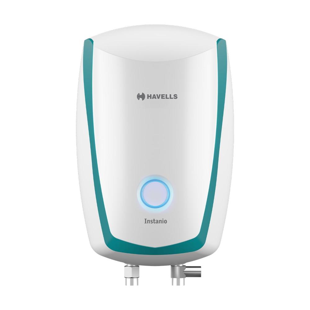 Havells Instanio Prime 3 Litres Instant Water Heater (Geyser), 3000 W Power, Heavy Duty Heating Element, High Working Pressure 0.8 MPa, Fire Retardant Power Cord (White Blue)