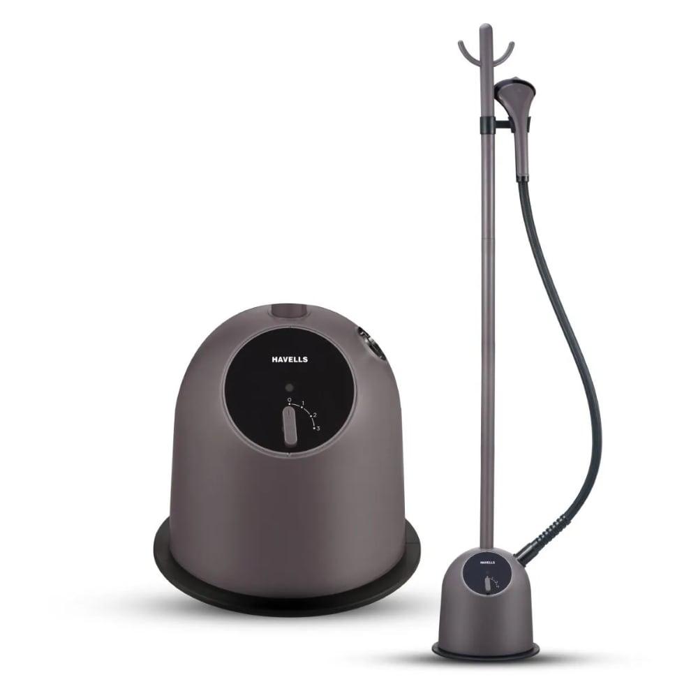 Havells Fyber Standing Garment Steamer 1600 W, 3 Steam Control, Adjustable Pole Height, Steam Ready in 30 sec, 1.3 L Detachable Tank, Up to 35 g/min, Purple