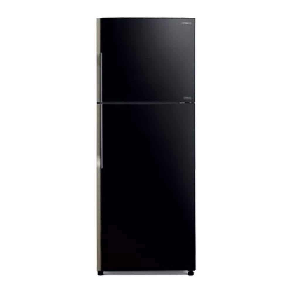 Hitachi 415 litres 2 Star Double Door Refrigerator, Glass Black New Stylish Line R-VG440PND3