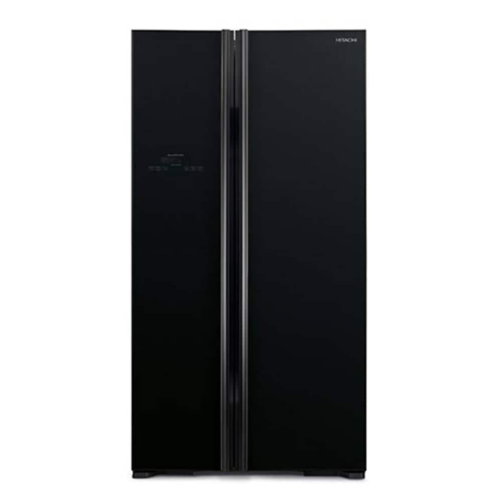 Buy Hitachi 659 litres Side-by-Side Refrigerator, Glass Black R