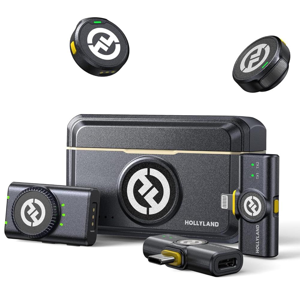 Hollyland Lark M2 Combo Wireless Microphone, Black