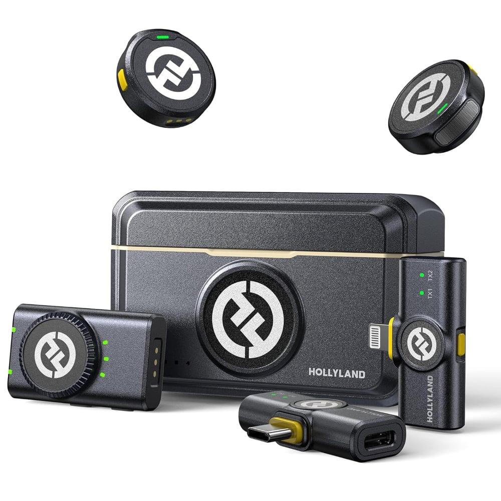 Hollyland Lark M2 Combo Wireless Microphone, Black