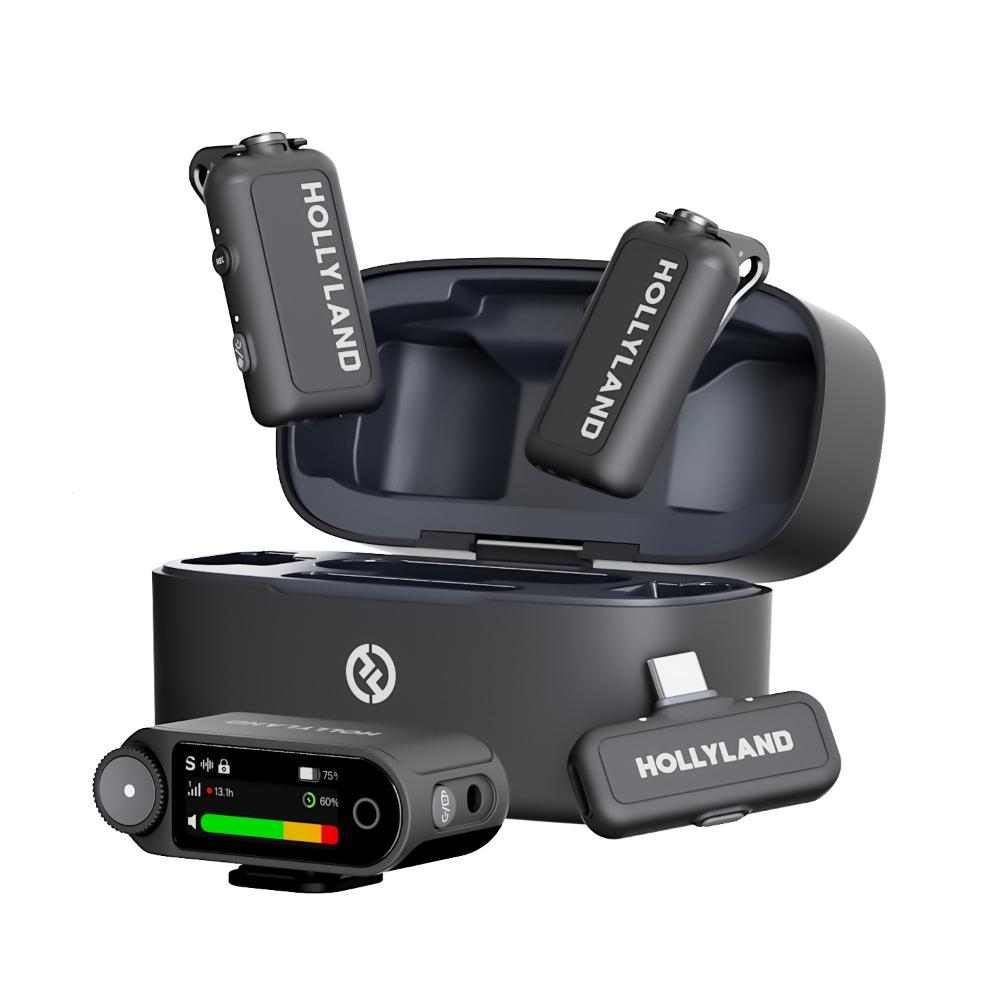 Hollyland Lark Max 2 Combo Wireless Microphone, Black