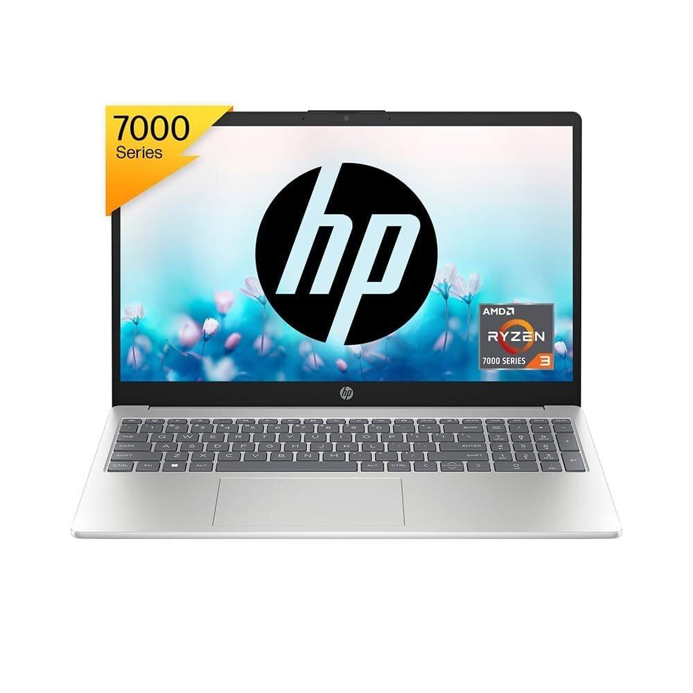 HP 15s 15-FC0552AU Standard Laptop (AMD Ryzen 3 7320U/8 GB/512 GB SSD/AMD Radeon Graphics/Windows 11 Home/MS Office Home 2024 + 1 year M365 Basic/Full HD), 39.62 cm - 15.6 inch, Natural Silver