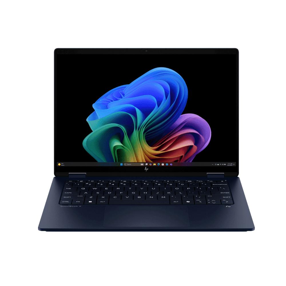 HP OmniBook X FlipNGAI 14-FM0100TU Standard Laptop (Intel Ultra 7-256V (SC) 47 NPU TOPs/16 GB /1 TB SSD/Intel Arc Graphics/Next Gen Windows/Microsoft Office 2021 Home & Student/OLED), 35.6 cm - 14 inch, Blue