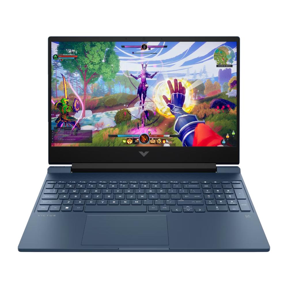 HP Victus 15-fa2508TX Gaming Laptop (Intel Core 5 210H/24 GB/512 GB SSD/6 GB-NVIDIA GeForce RTX 4050/Windows 11 Home/MS Office Home 2024/Full HD), 39.6 cm - 15.6 inch, Performance Blue, Chrome Logo