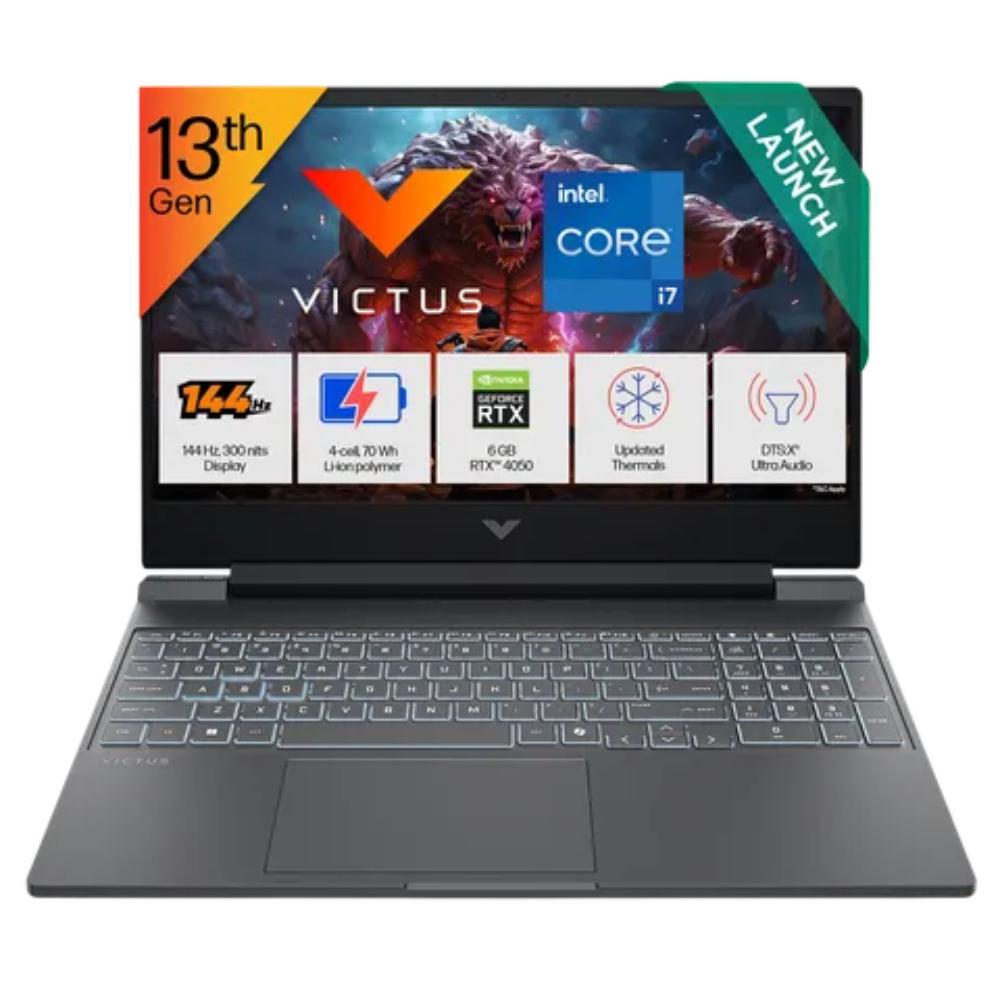 HP Victus 15-FA2532TX Gaming Laptop (Intel Core i7-13650HX/24 GB/512 GB SSD/6 GB-NVIDIA GeForce RTX 4050/Windows 11 Home/MSOffice Home 2024/Full HD), 39.6 cm - 15.6 inch, Performance Blue, Chrome Logo