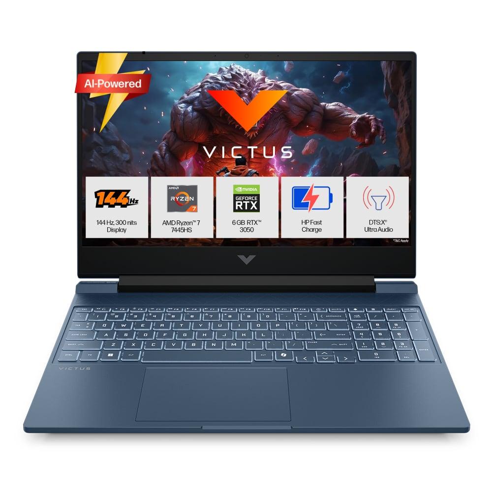 HP Victus 15 15-FB3364AX Gaming Laptop (AMD Ryzen 7 7445HS/12 GB/512 GB SSD/6 GB-NVIDIA GeForce RTX 3050/Windows 11 Home//Full HD), 39.6 cm - 15.6 inch,