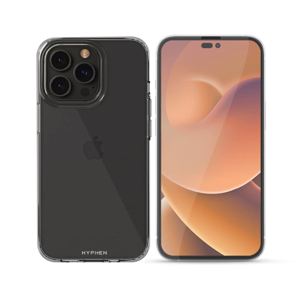 Hyphen AIRE Clear Soft Case for iPhone 14 Pro with Tempered Glass