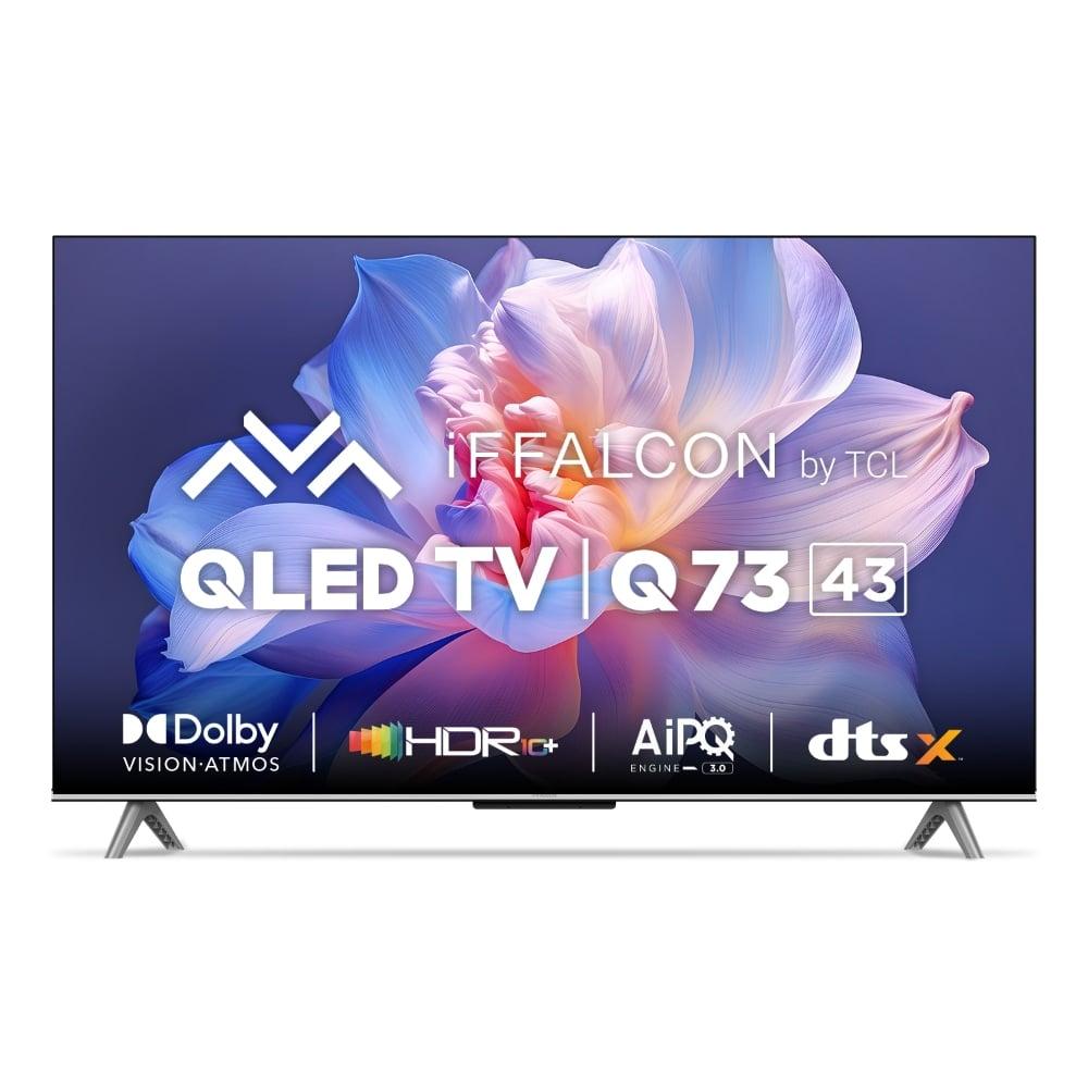 iFFALCON 108 cm (43 inches) 4K Ultra HD Smart QLED Google TV, iFF43Q73, Black