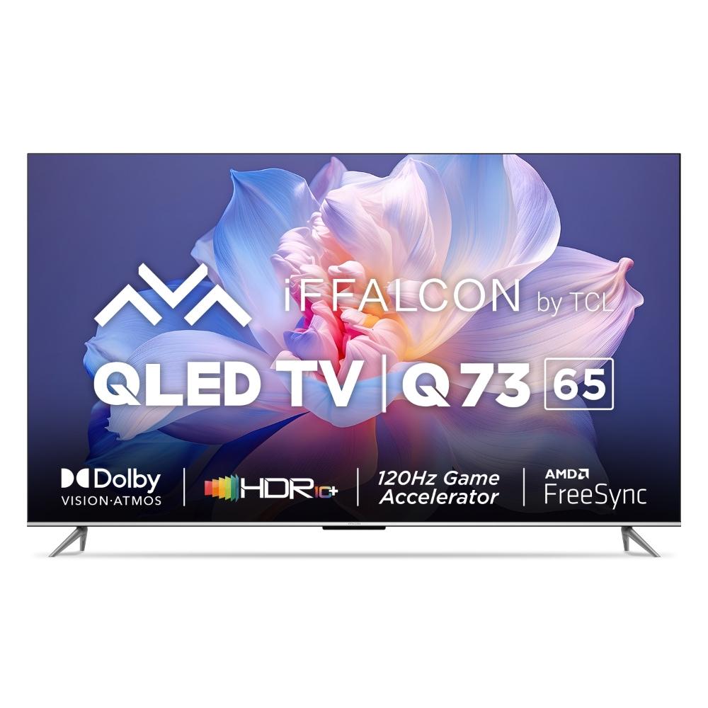 iFFALCON 164 cm (65 inches) 4K Ultra HD Smart QLED Google TV, iFF65Q73, Black
