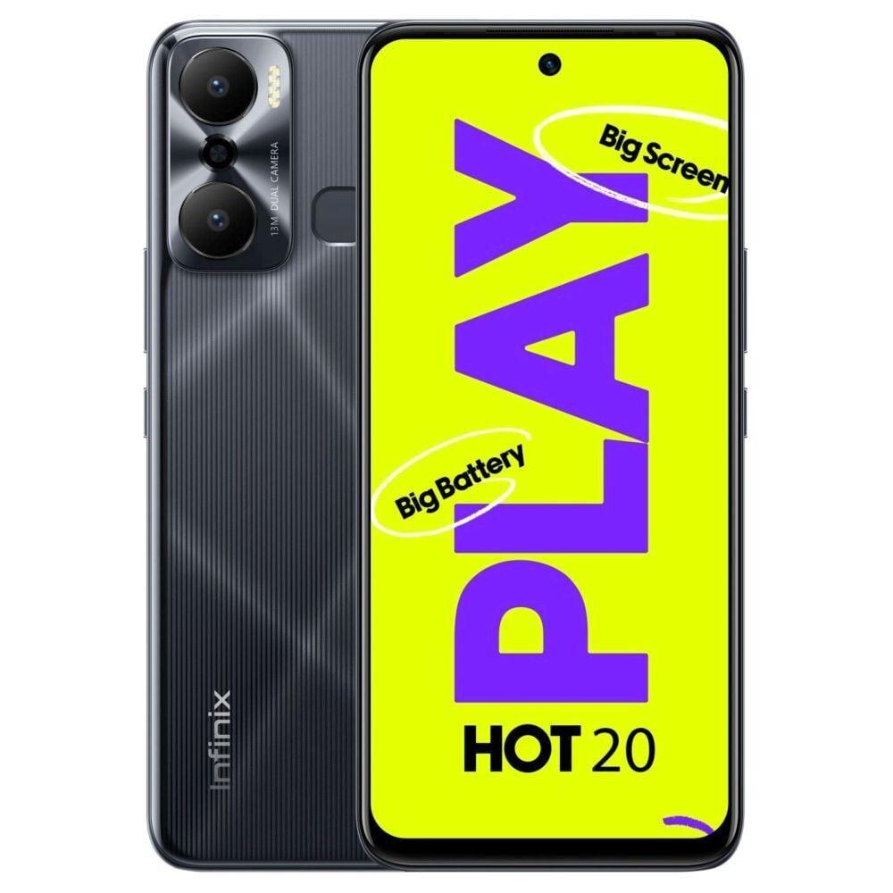Infinix Hot 20 Play 64 GB, 4 GB RAM, Racing Black, Mobile Phone