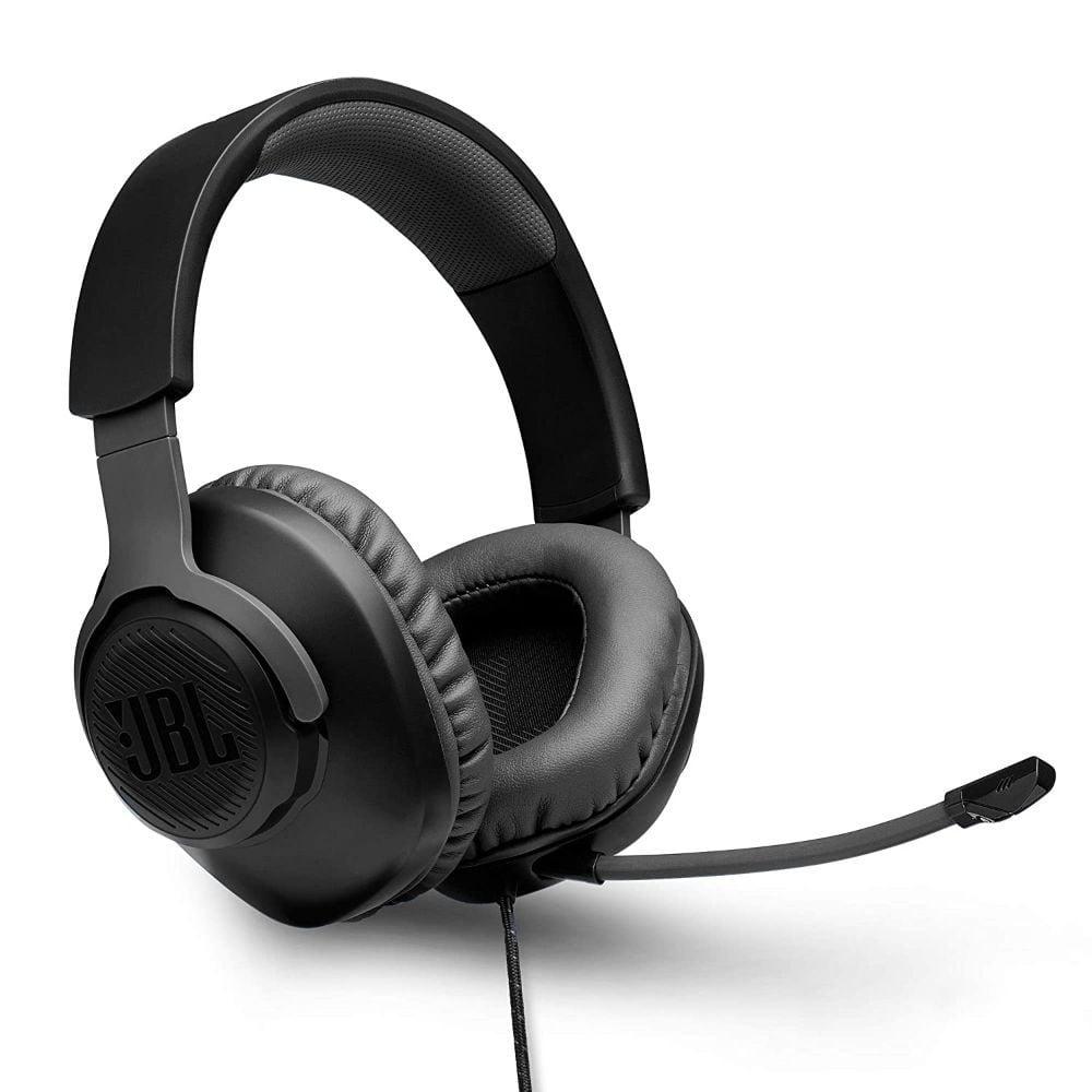 JBL Quantum 100 Wired Over-Ear Gaming Headset with Detachable Mic for PC, Mobile, Laptop, PS4, Xbox, Nintendo Switch, VR (Black)