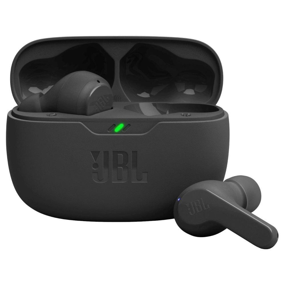 JBL Wave Beam In-Ear Wireless Earbuds (TWS) with Mic, App for Customized Extra Bass Eq, 32 Hours Battery & Quick Charge, IP54 Water & Dust Resistance, Ambient Aware & Talk-Thru, Google Fastpair, Black