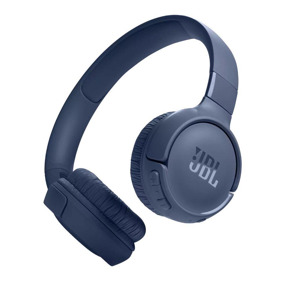 JBL Tune 520BT Wireless On Ear Headphones with Mic, Pure Bass Sound, Upto 57 Hrs Playtime, Speedcharge, Customizable Bass with Headphones App, Lightweight, Bluetooth v5.3, Blue