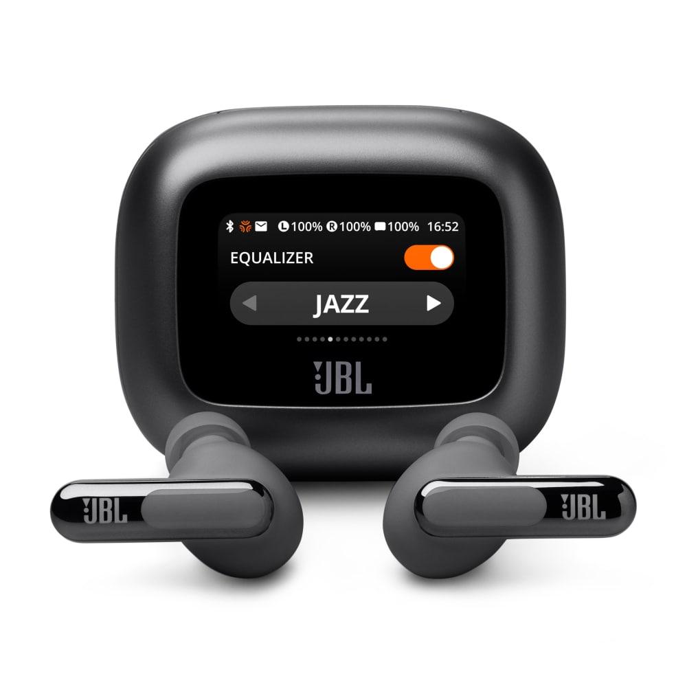 JBL New Launch Live Beam 3, Hi-Res Audio True ANC TWS, Smart Case with Touch Display, 48 H Playtime, Wireless Charging, 6 Mic, Multipoint connection, IP55 proof, Headphones App, Personi-Fi 3.0, Black