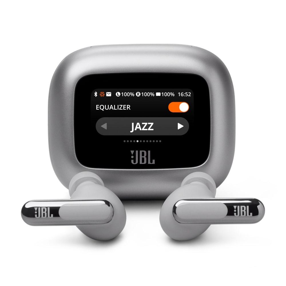 JBL New Launch Live Beam 3, Hi-Res Audio True ANC TWS, Smart Case with Touch Display, 48 H Playtime, Wireless Charging, 6 Mic, Multipoint connection, IP55 proof, Headphones App, Personi-Fi 3.0, Silver-2