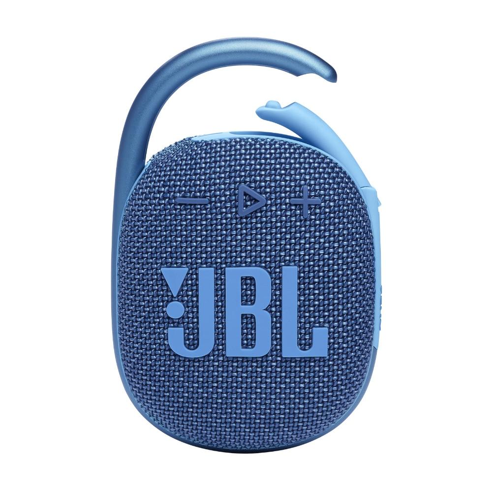JBL Clip 4 Eco with eco-friendly recycled materials & packaging, Wireless Portable Bluetooth Speaker, Pro Sound, Integrated Carabiner, Dust & Waterproof, Type C (Without Mic), Eco Blue