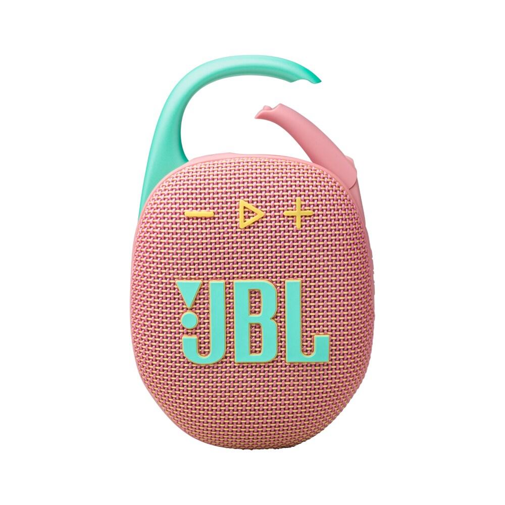 JBL Clip 5, Ultra Portable Waterproof Speaker, JBL Pro Sound, 12 Hours of Playtime, Waterproof Dustproof, Bluetooth v5.3, Multiconnection with Auracast, JBL Portable App (Pink)