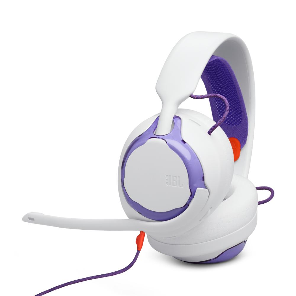 JBL Quantum 250 Wired Over-Ear Gaming Headphones, JBL Quantum Spatial Sound, Noise Cancelling Microphone, 3.5 mm Cable, Compatible with Apple/PC/Xbox/PlayStation/Nintendo Switch, White